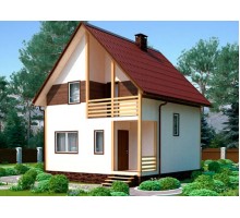 Проект дома с мансардным этажом 6,0х7,5 метров Романовка